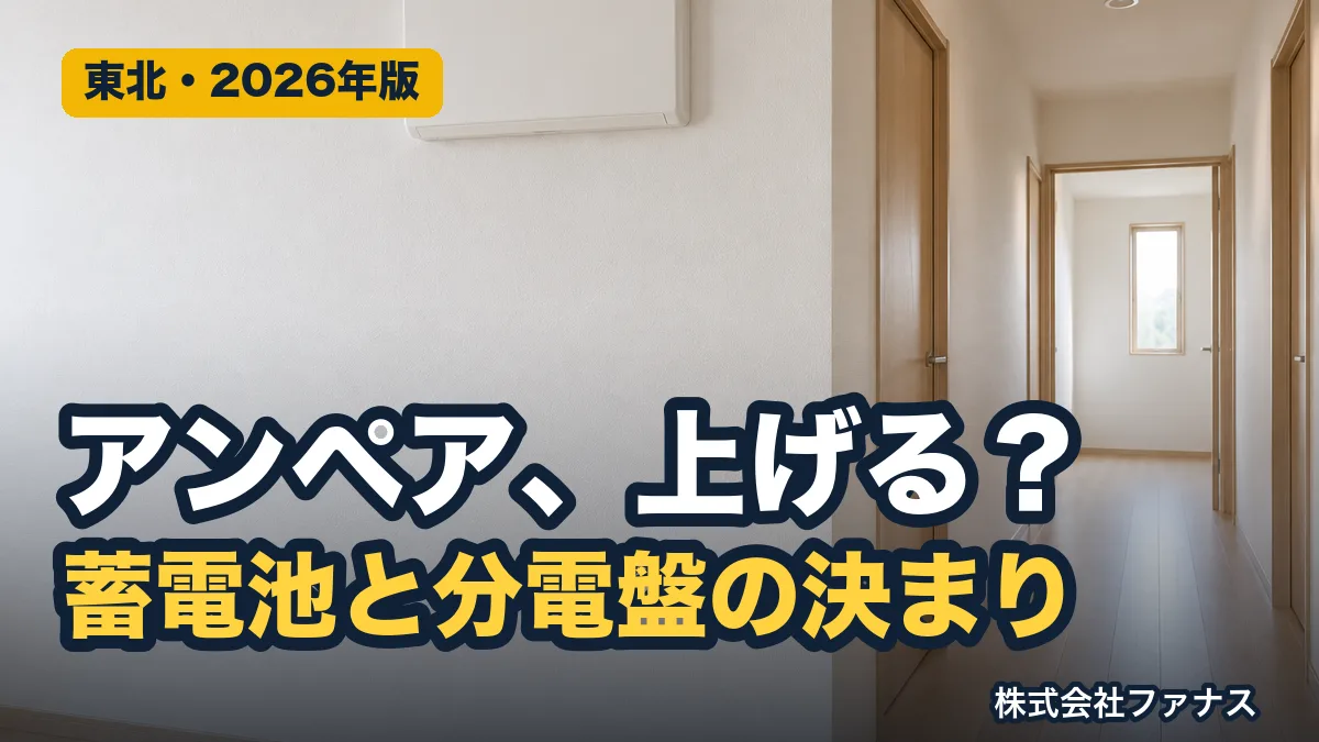 蓄電池で契約アンペアは上げる?分電盤と主幹ブレーカーの話