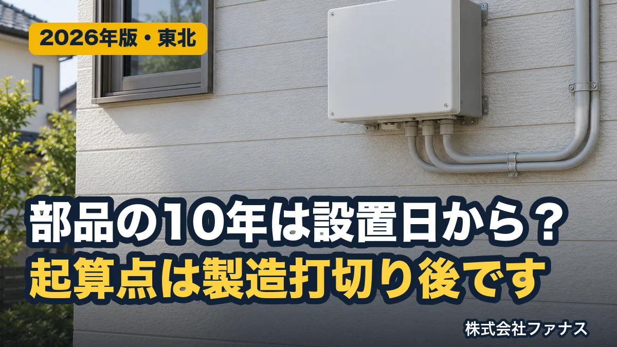 蓄電池・パワコンの部品保有期間を契約前に聞く