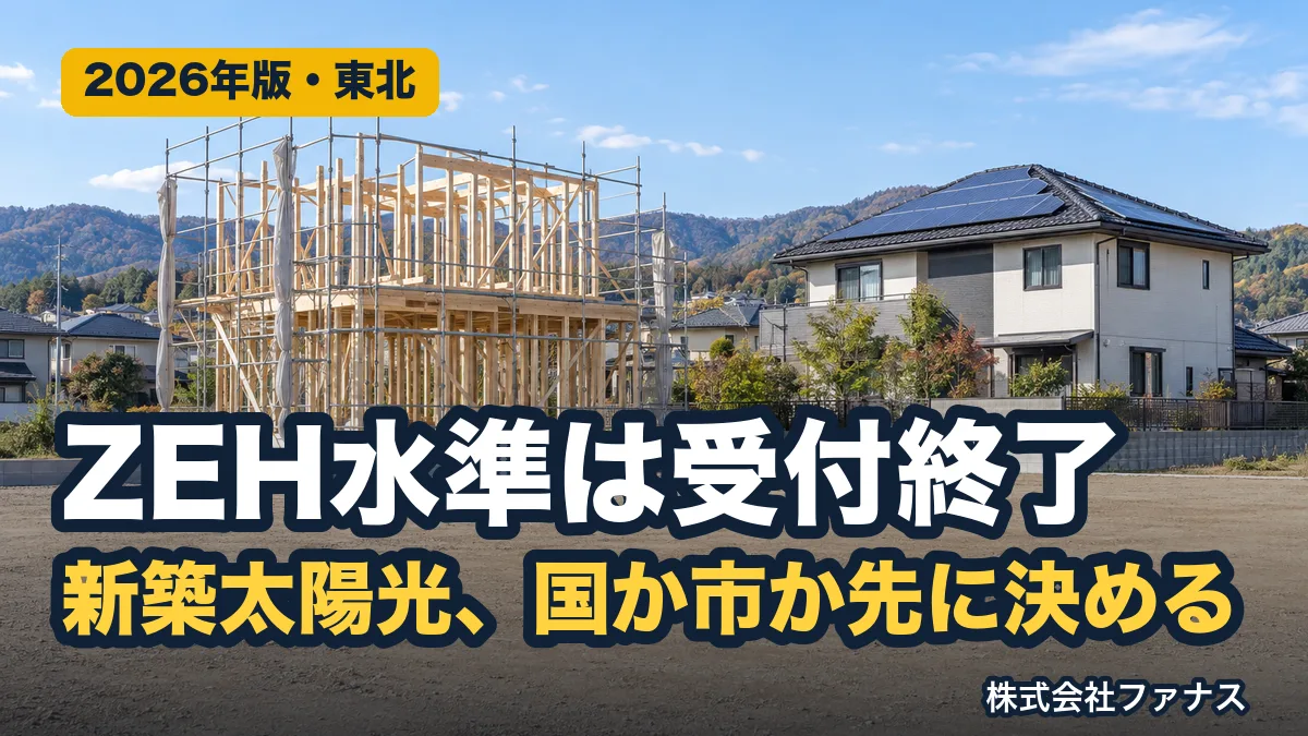 みらいエコ住宅2026のZEH水準は受付終了|新築の補助金