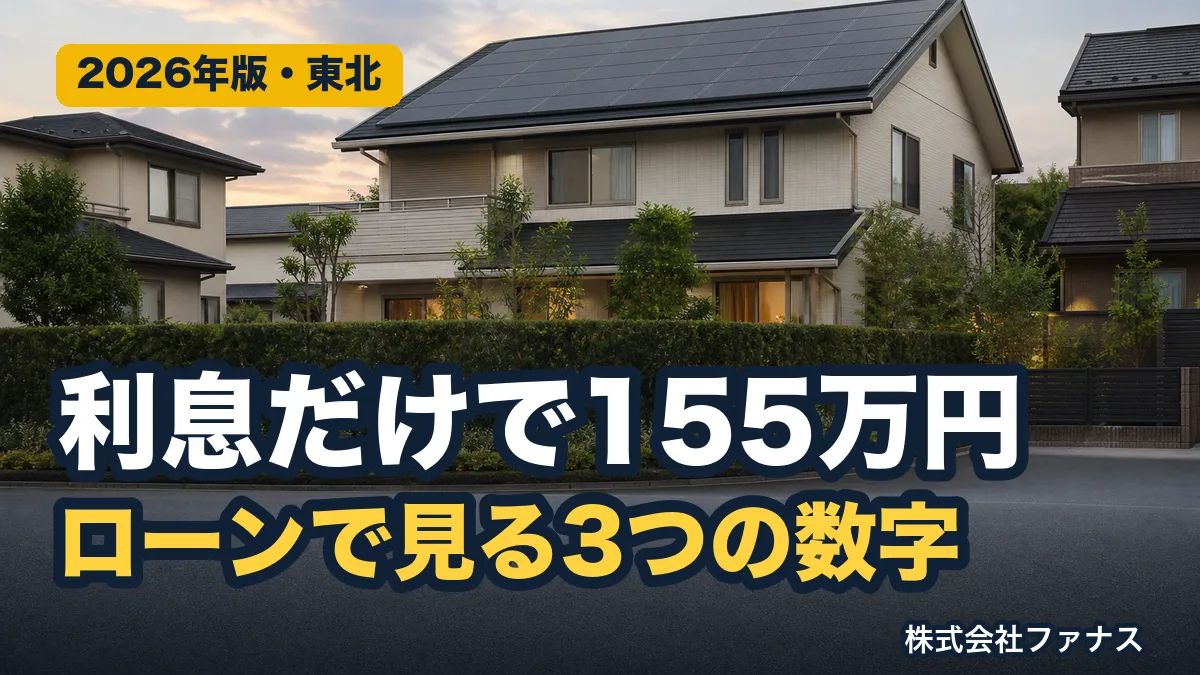 太陽光ローンの金利|300万円20年で利息155万円