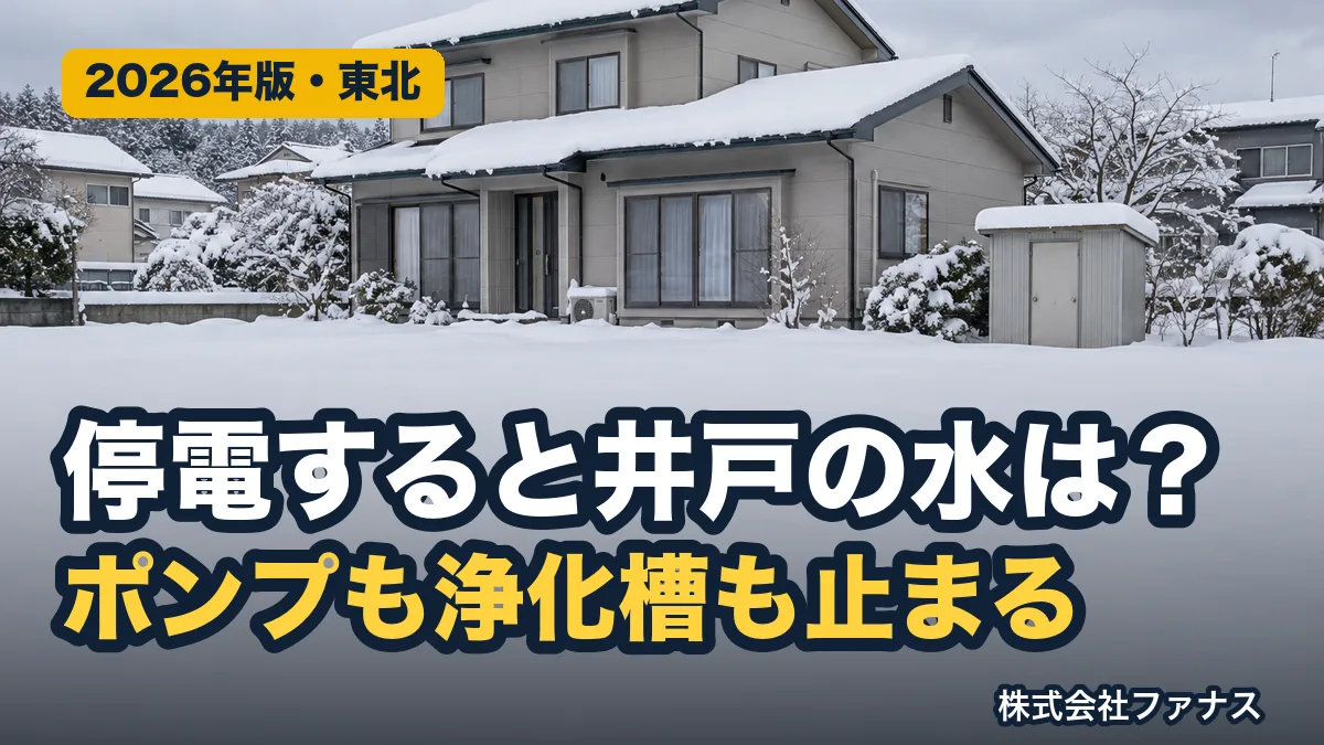 停電で井戸ポンプと浄化槽が止まる|冬の凍結と蓄電池の回路